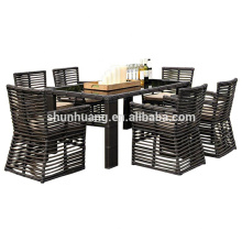 good quality PE rattan dining chair and table outdoor furniture